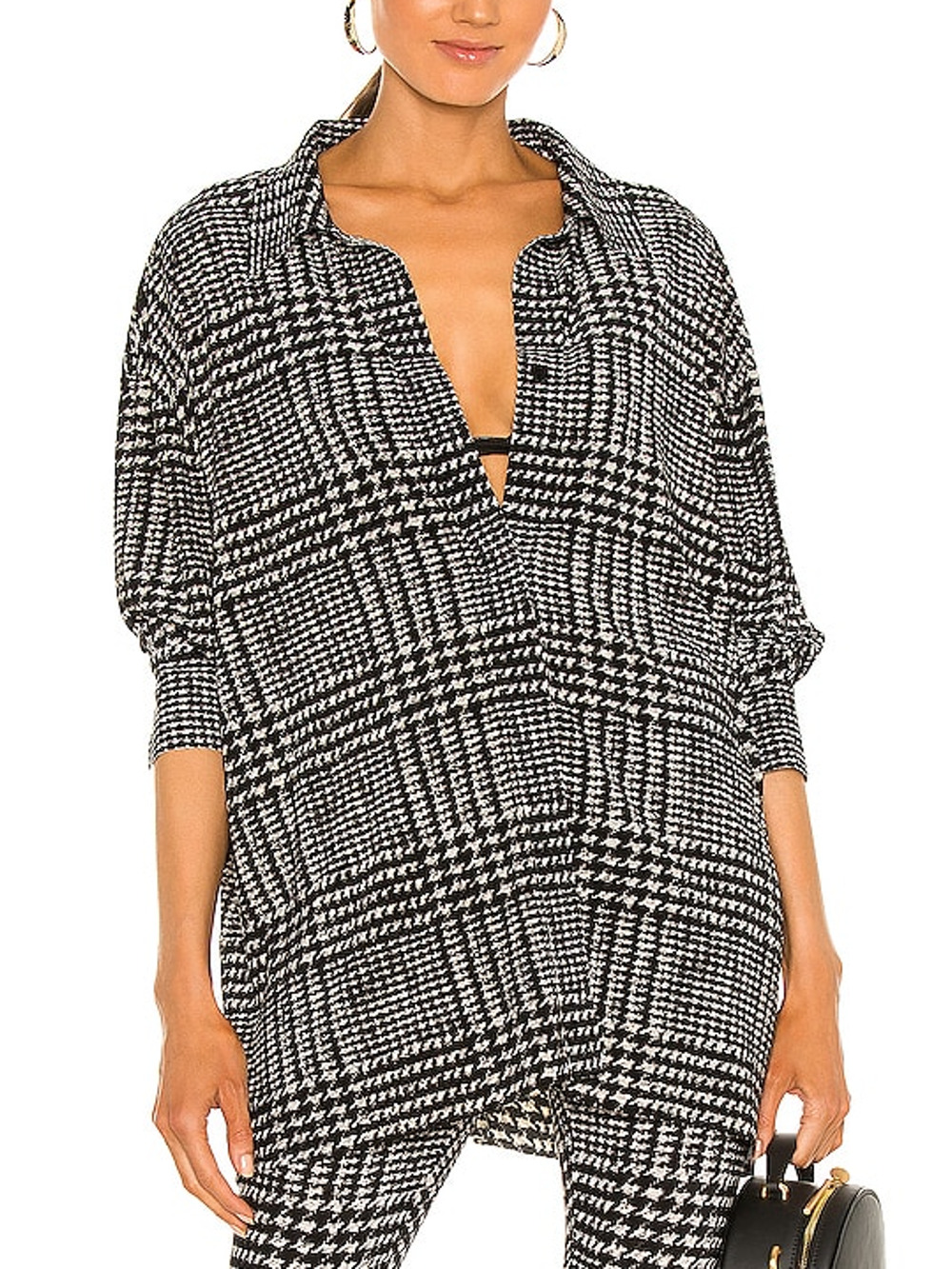 Norma Kamali Oversized Black And White Boyfriend Nk Shirt Size XS